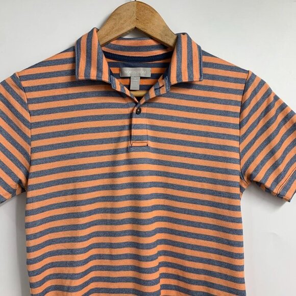 Nordstrom Boys Cotton Striped Button Stretch Short Sleeve Polo Shirt Size XL - Picture 4 of 13